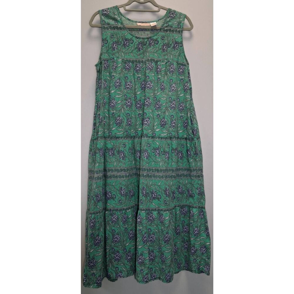 La cera womens xl midi green night gown sleep dress lounge relax